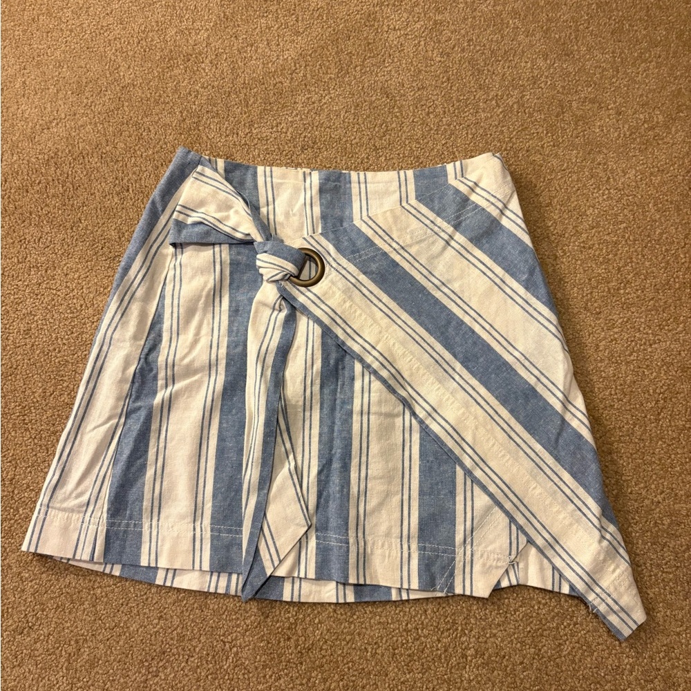 Free People Linen Wrap Skirt